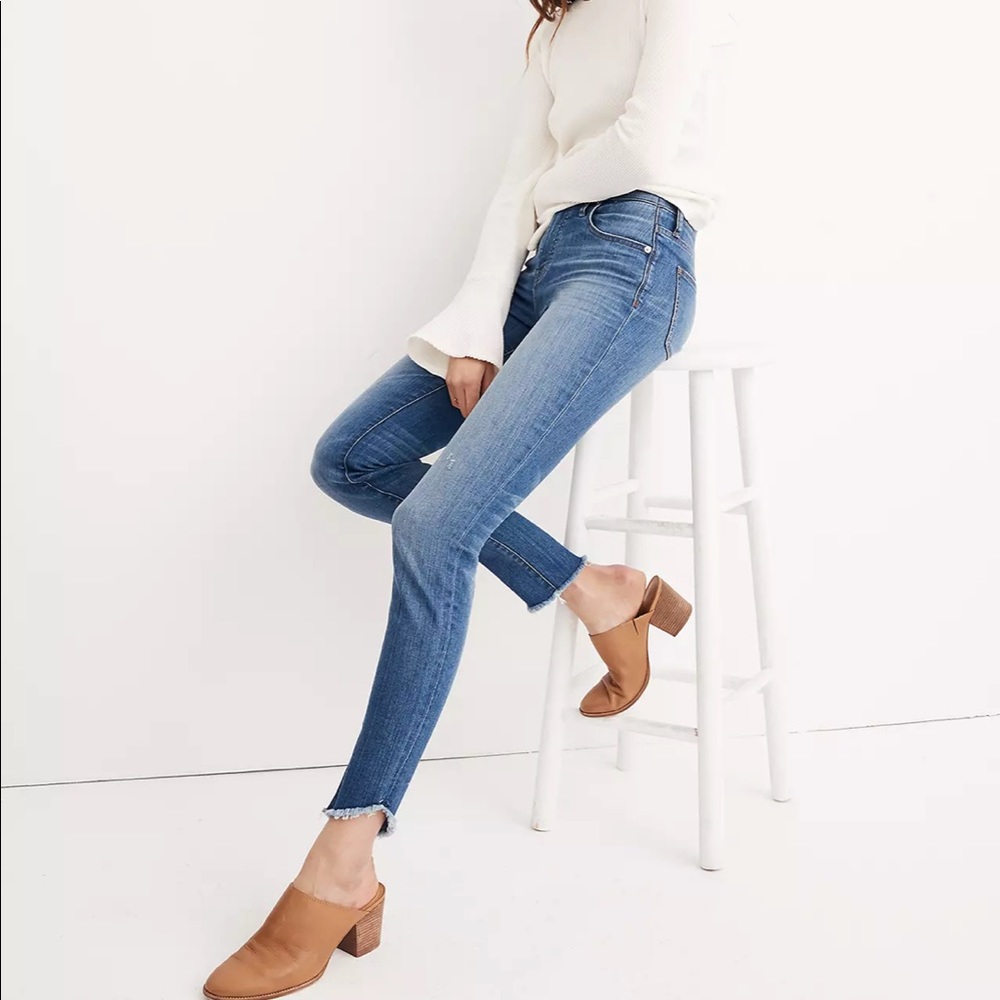 Madewell 10” high rise skinny jeans with Tulip hem
